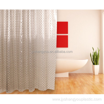 Circle pattern design PEVA 3D shower curtain